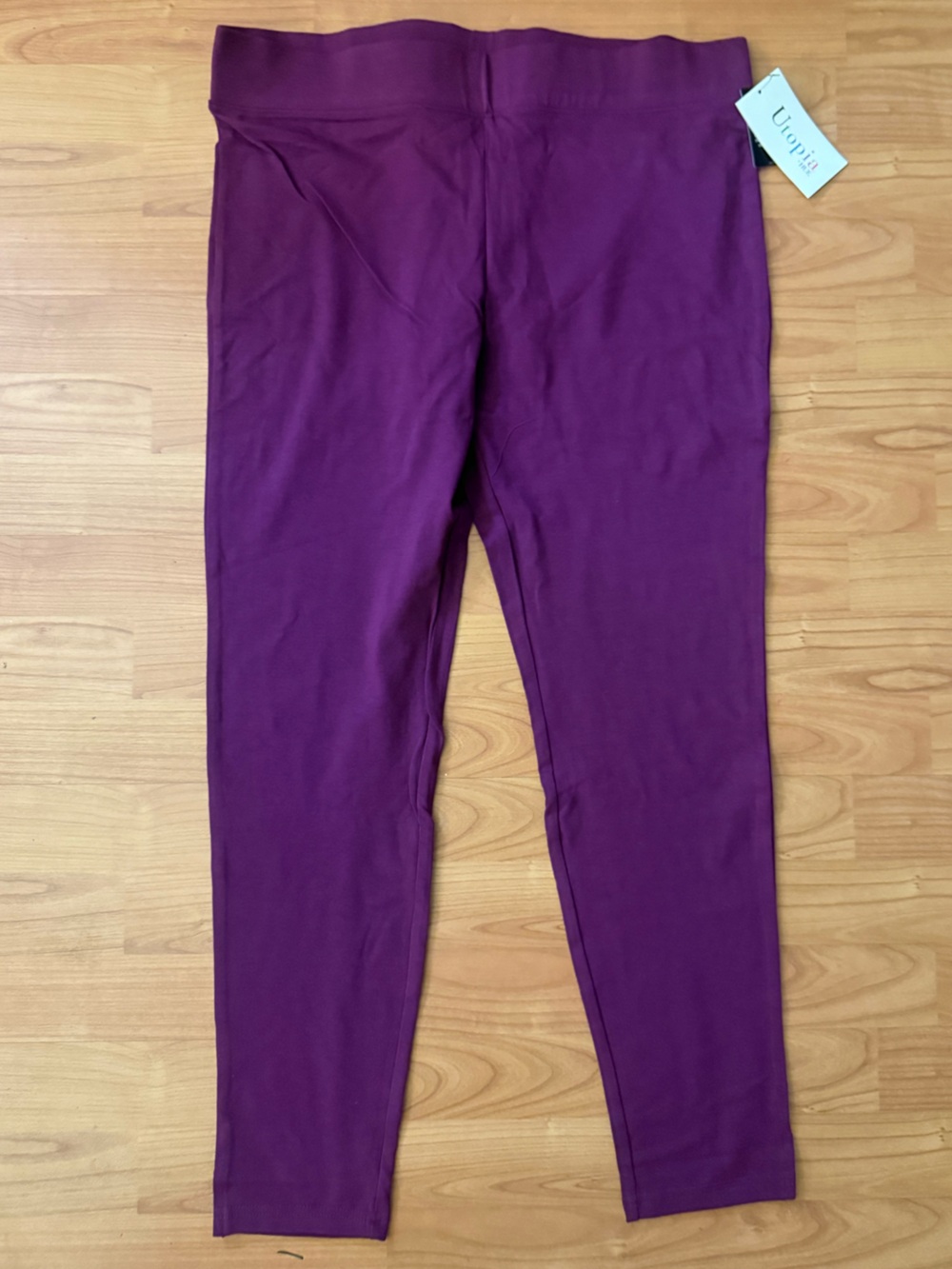 Women’s NWT Utopia by HUE XL Dark Purple Cotton Blend Leggings